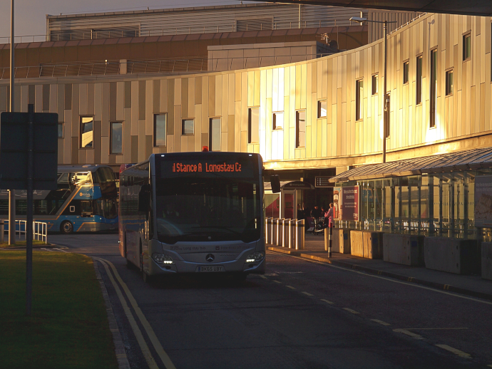 Edinburgh Airport is widely served by public buses.